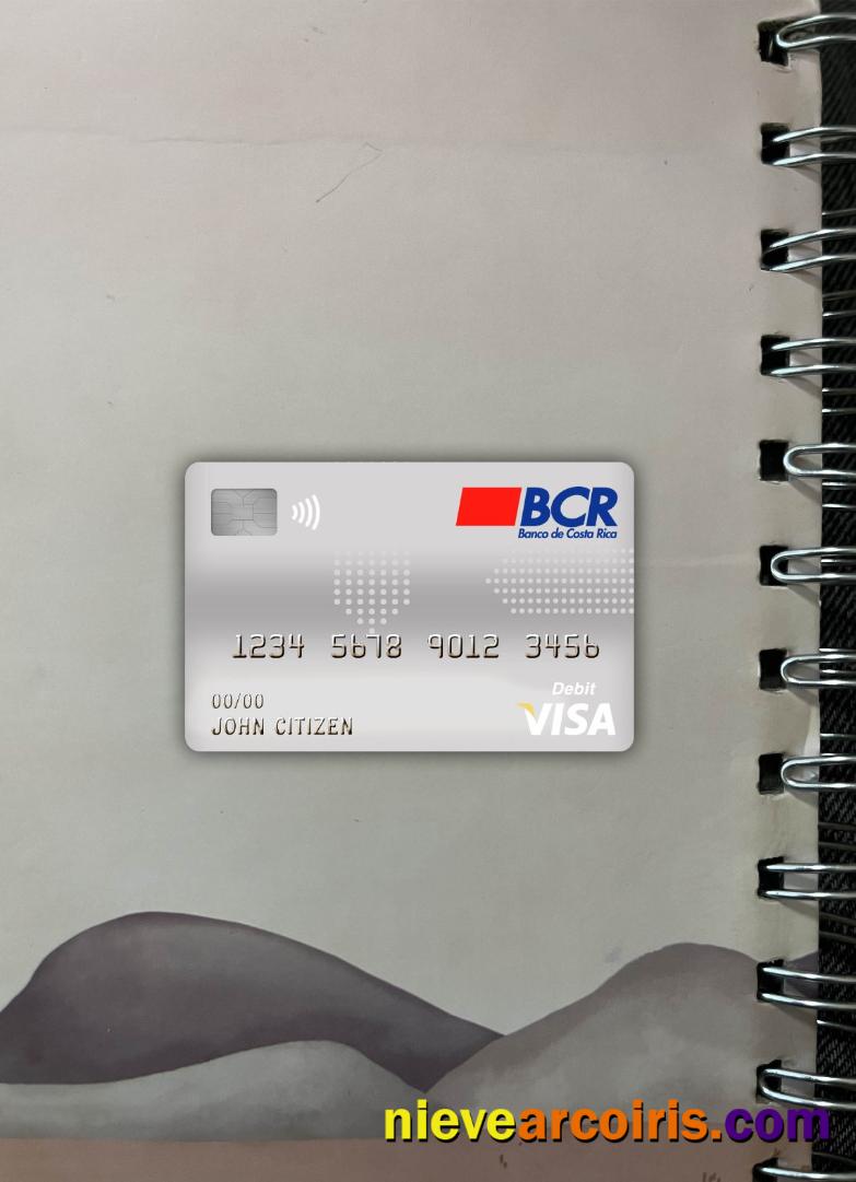 Costa Rica The Bank of Costa Rica visa debit card photolook